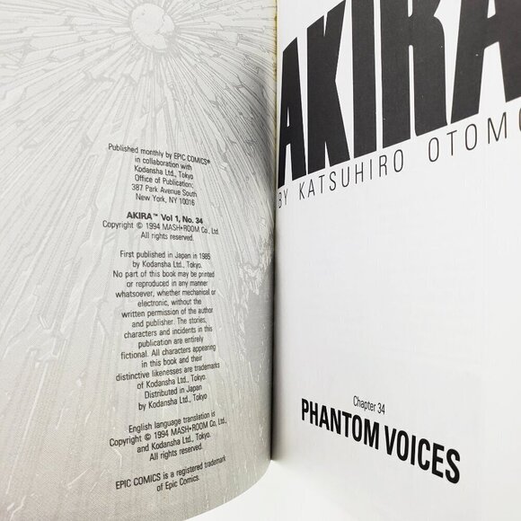 Akira No. 34 Phantom Voices TPB Vintage 1994 Epic Comics Katsuhiro Otomo Unread - Picture 3 of 11